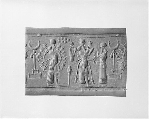 Stamp-cylinder seal with cultic scene