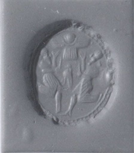 Stamp seal (scaraboid) with cultic scene
