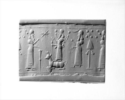 Cylinder seal with cultic scene