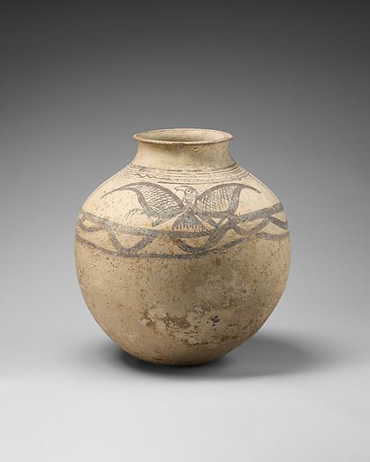 Jar with painted eagle
