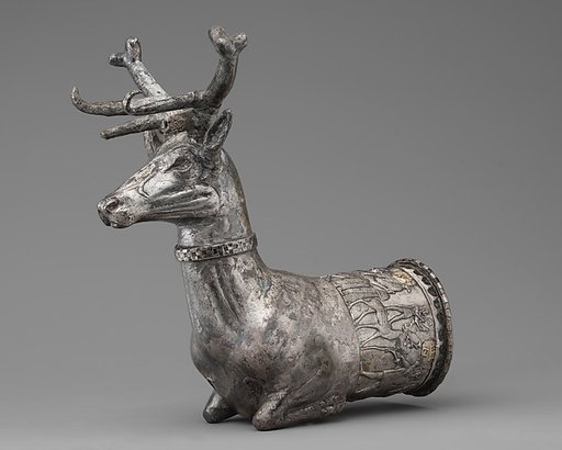 Vessel terminating in the forepart of a stag