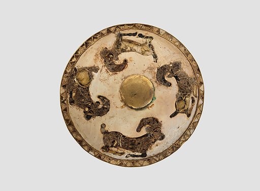 Roundel with horned animals