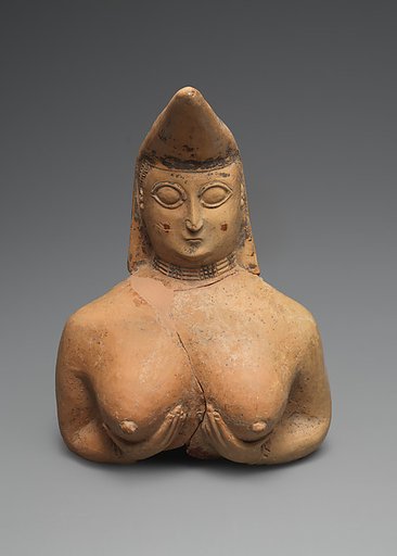 Vessel fragment in the form of a nude female