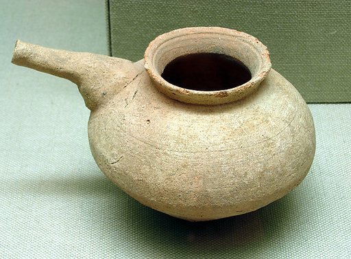 Jar with a drooping spout