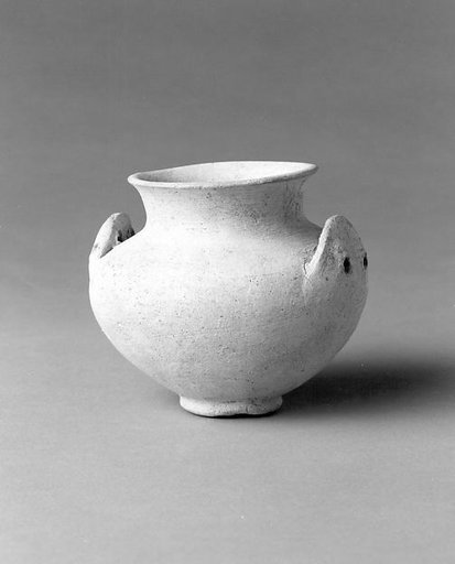 Jar with pierced handles for suspension