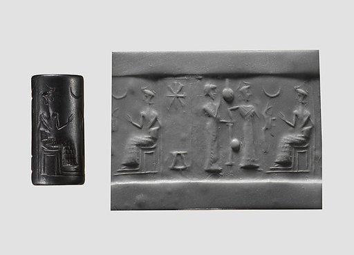 Cylinder seal with ritual scene