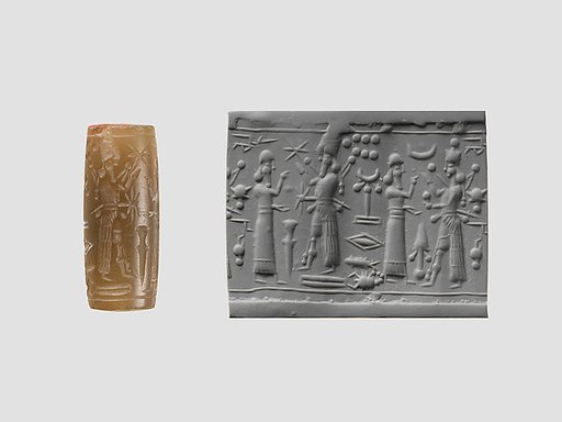Cylinder seal with cultic scene