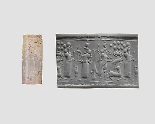 Cylinder seal with cultic scene