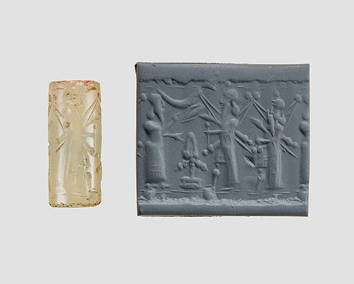 Cylinder seal with cultic scene