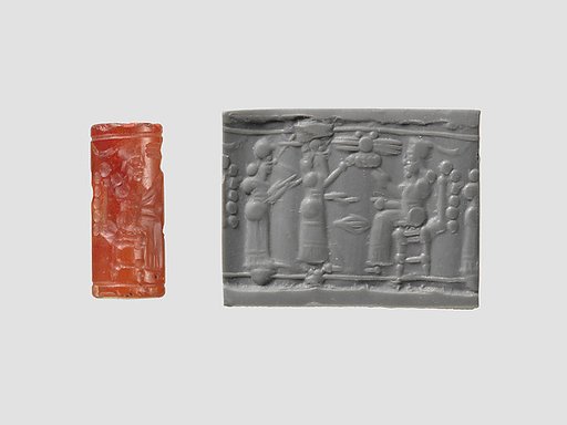 Cylinder seal with cultic scene