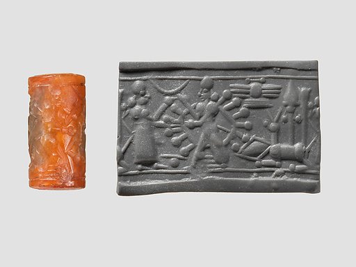 Cylinder seal with cultic scene