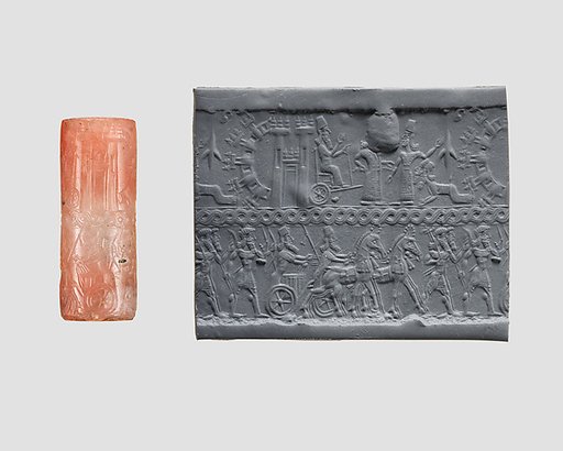 Cylinder seal with chariot war scene