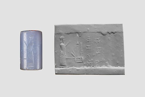 Cylinder seal with cultic scene