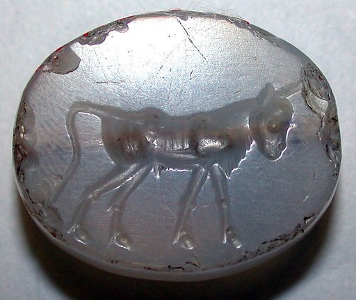 Stamp seal (scaraboid) with animal