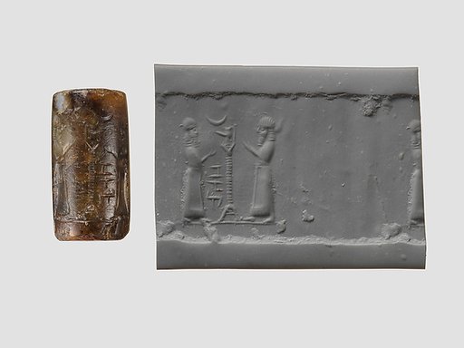 Cylinder seal with cultic scene