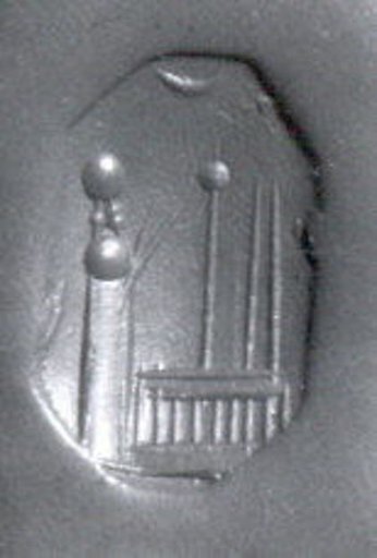 Stamp seal (octagonal pyramid) with cultic scene