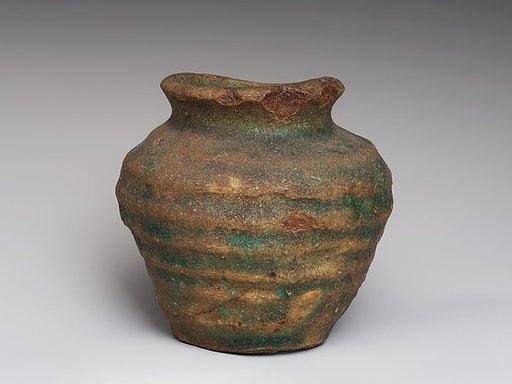 Small pot with remnants of green glaze