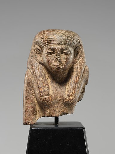 Upper half of a woman from a pair or group statue