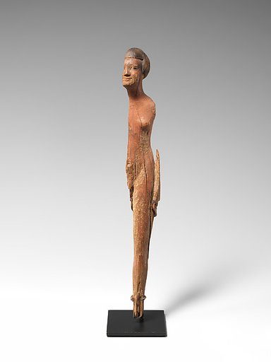 Left Side of a Statuette, Probably a Nude Male