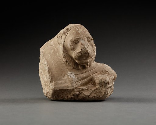 Forepart of a reclining lion
