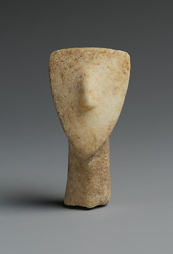 Head and neck from a marble figure