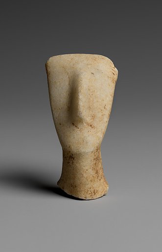 Head and neck from a marble figure