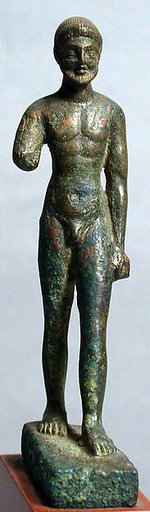 Bronze statuette of a bearded man