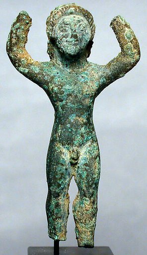 Bronze statuette of a man