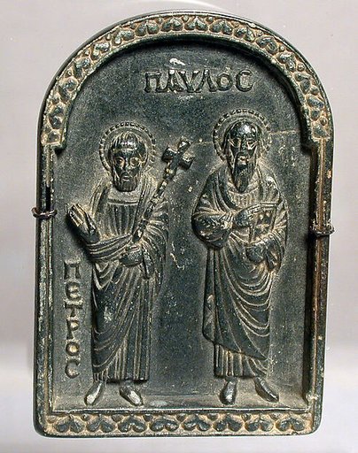 Plaque with Saints Peter and Paul