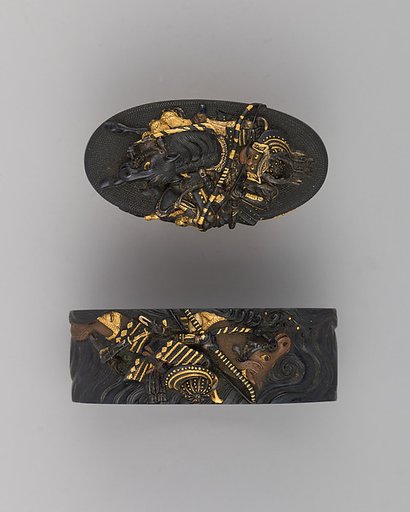 Sword-Hilt Collar and Pommel (Fuchigashira)
