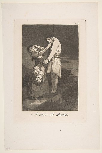 Out hunting for teeth (A caza des dientes), plate 12 from "Los Caprichos"