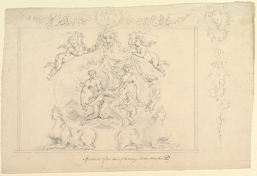 Design for the painting, Mars, Venus & Cupid for the Dining Room at Kirtlington Park, Oxfordshire