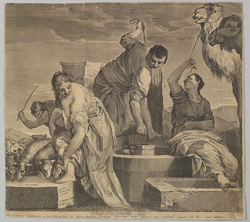 Jacob Draws Water for Rachel's  Animals (Jacob abreuve le troupeau de Rachel)