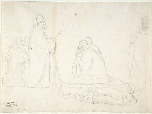 Miracle of St. Sylvester; the Raising of Two Pagan Priests, after Maso di Banco, S. Croce, Florence