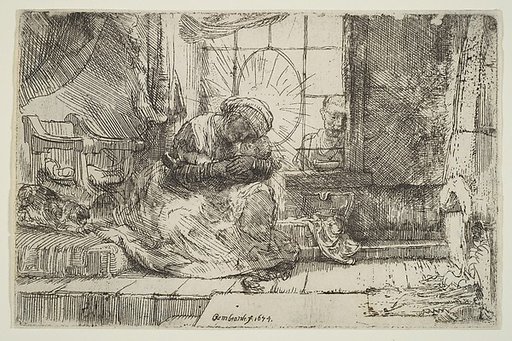 Virgin and Child with the Cat: and Joseph at the Window