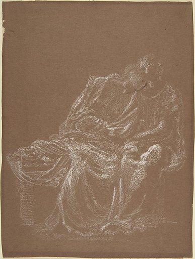 A seated couple, embracing