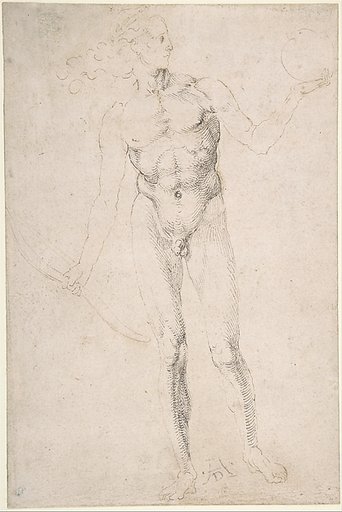 Standing Male Nude Holding a Bow ("Poynter Apollo")