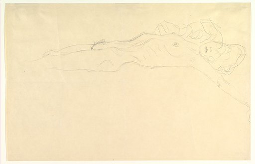 Reclining Nude with Outstretched Left Arm