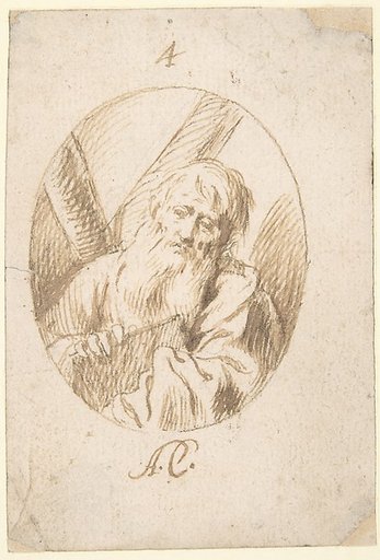Half-length Figure of St. Andrew in an Oval