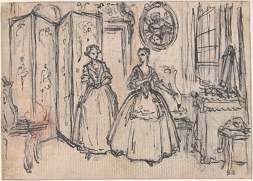 Study for "On Guardian's Power," etched vignette in "Songs in the Opera of Flora"