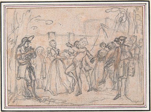 Study for "The Mutual Agreement," etched vignette in "Songs in the Opera of Flora"