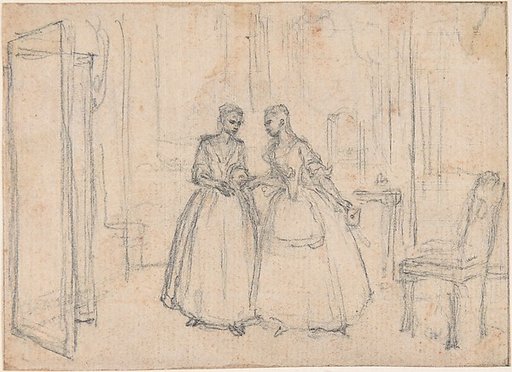 Study for "On Oath's Seldom kept," etched vignette in "Songs in the Opera of Flora"