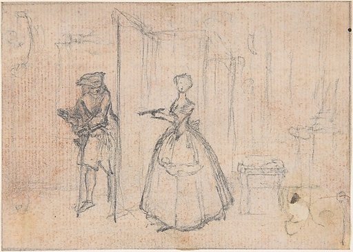 Study for "On Deceiving her Uncle," etched vignette in "Songs in the Opera of Flora"