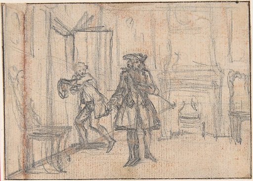 Study for "On Conscience," etched vignette in "Songs in the Opera of Flora"