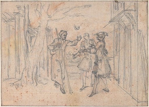 Study for "Hob Carrying Friendly's Letter," etched vignette in "Songs in the Opera of Flora"