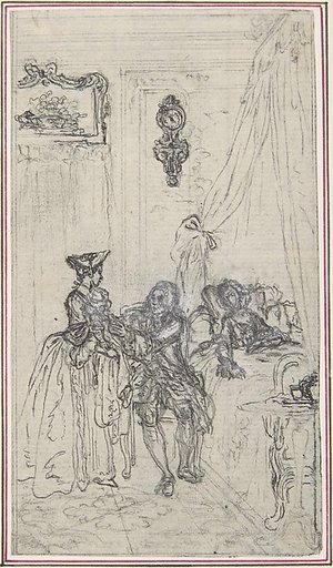Study for a frontispiece for "Histoire de Miss Jenny"