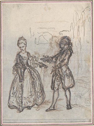 Design for a Scene in Pierre de Laujon's "L'Amoureux de quinze ans, ou la Double-Fête..."