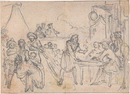 Study for "Hob Selling Beer at the Wake," etched vignette in "Songs in the Opera of Flora"