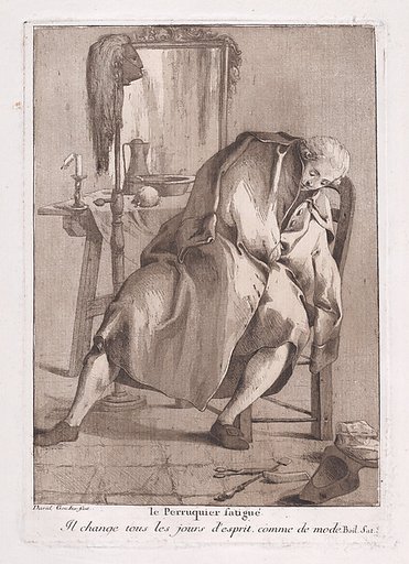 The Tired Wigmaker, from "Divers Portraits"
