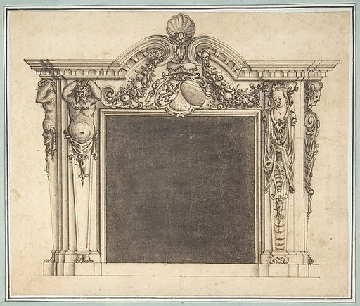 Design for a Mantelpiece with the Arms of Bavaria (?)
